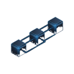 Connected isometric blocks